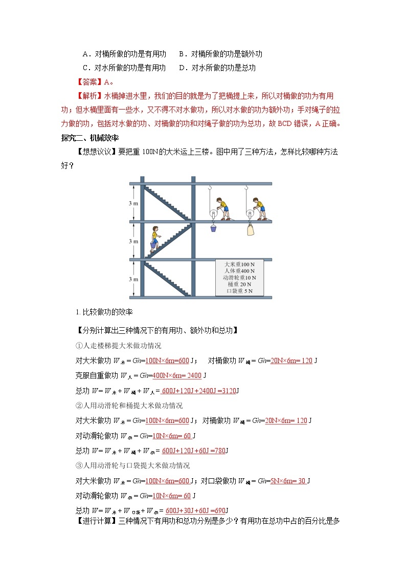 【人教版】八下物理  12.3  机械效率  课件+教案+导学案+同步练习+内嵌视频03