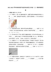 河南省驻马店市汝南县2022-2023学年九年级上学期期末物理试题（含答案）