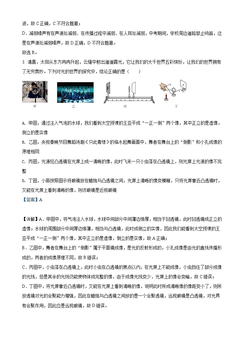 2022年四川省达州市中考物理真题(教师版)第2页