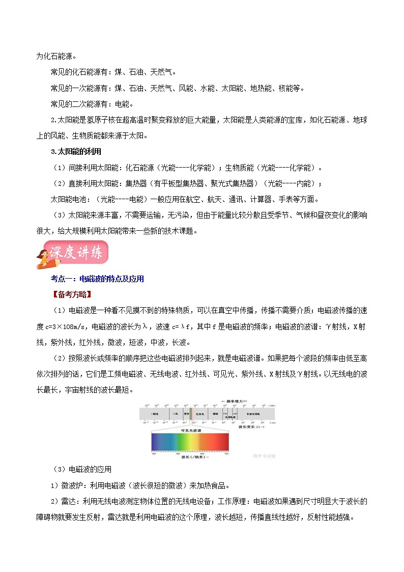 中考物理一轮复习讲练测专题21 信息传递 能源与可持续发展(讲练)(2份打包,解析版+原卷版)03