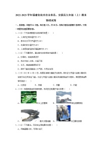 福建省泉州市永春县2022-2023学年九年级上学期期末质量监测物理试题（含答案）