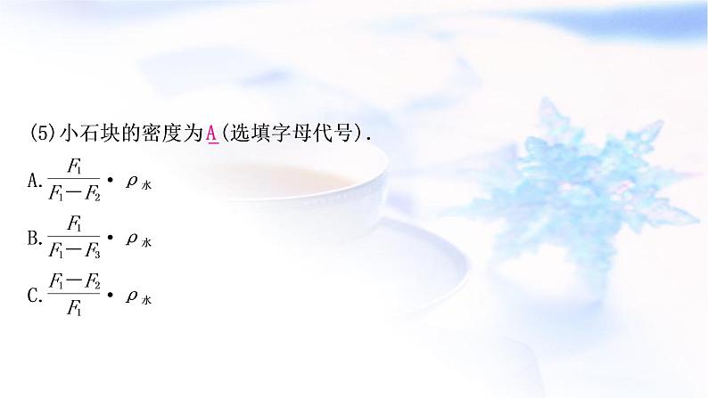 中考物理复习专题1利用浮力测密度练习课件06