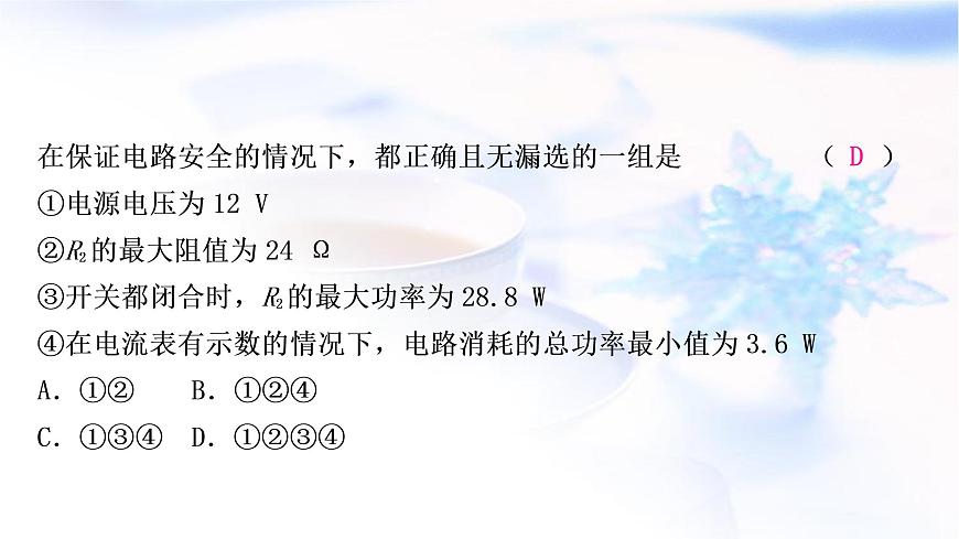 中考物理復(fù)習(xí)專題8極值、范圍類相關(guān)計(jì)算練習(xí)課件第4頁(yè)