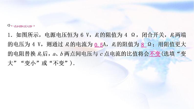 中考物理复习第1课时欧姆定律的计算教学课件第8页
