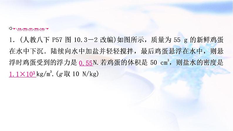 中考物理复习第2课时物体的浮沉条件及应用教学课件第5页