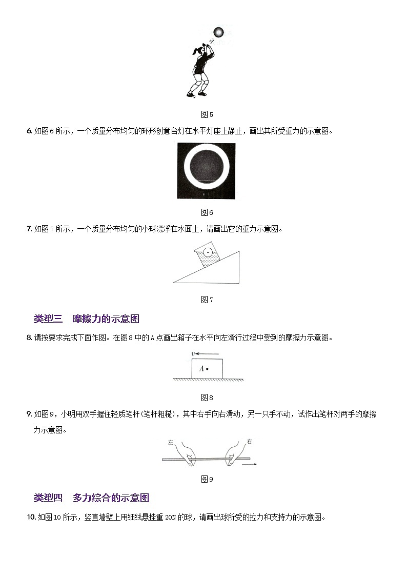第七章 力 专项综合全练(一) 力的示意图 人教版八年级物理下册02