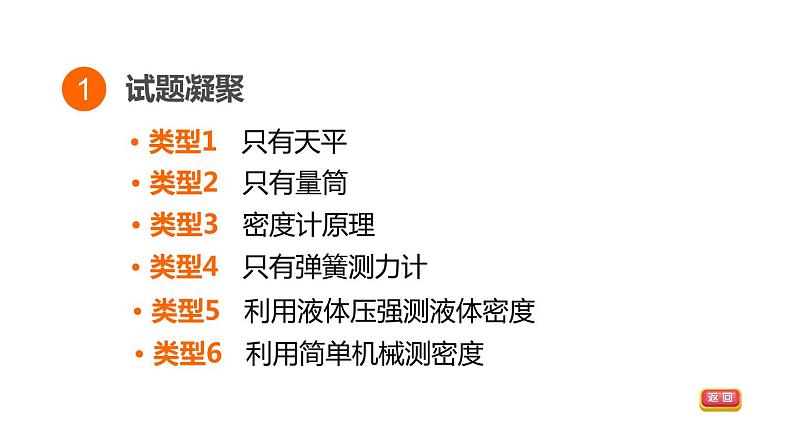 人教版中考物理一轮复习--第14课时 特殊方法测密度(复习课件)第3页