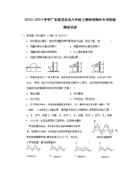 2022-2023学年广东省茂名市八年级上册物理期中专项突破模拟试卷