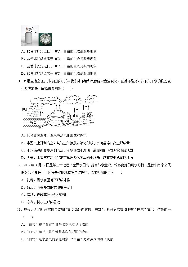3.4升华和凝华(练习)(原卷版)-八年级上册物理同步精品备课(人教版)第3页