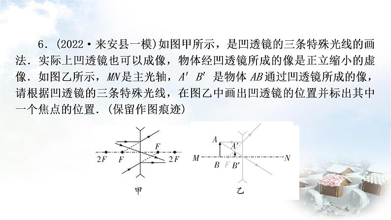 中考物理复习第3讲透镜及其应用作业课件第6页