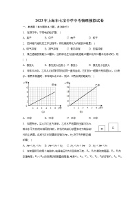 2023年上海市七宝中学中考物理模拟试卷（含解析）