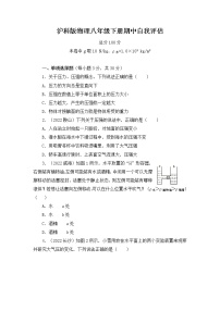沪科版物理八年级全一册(下) 期中自我评估含答案)