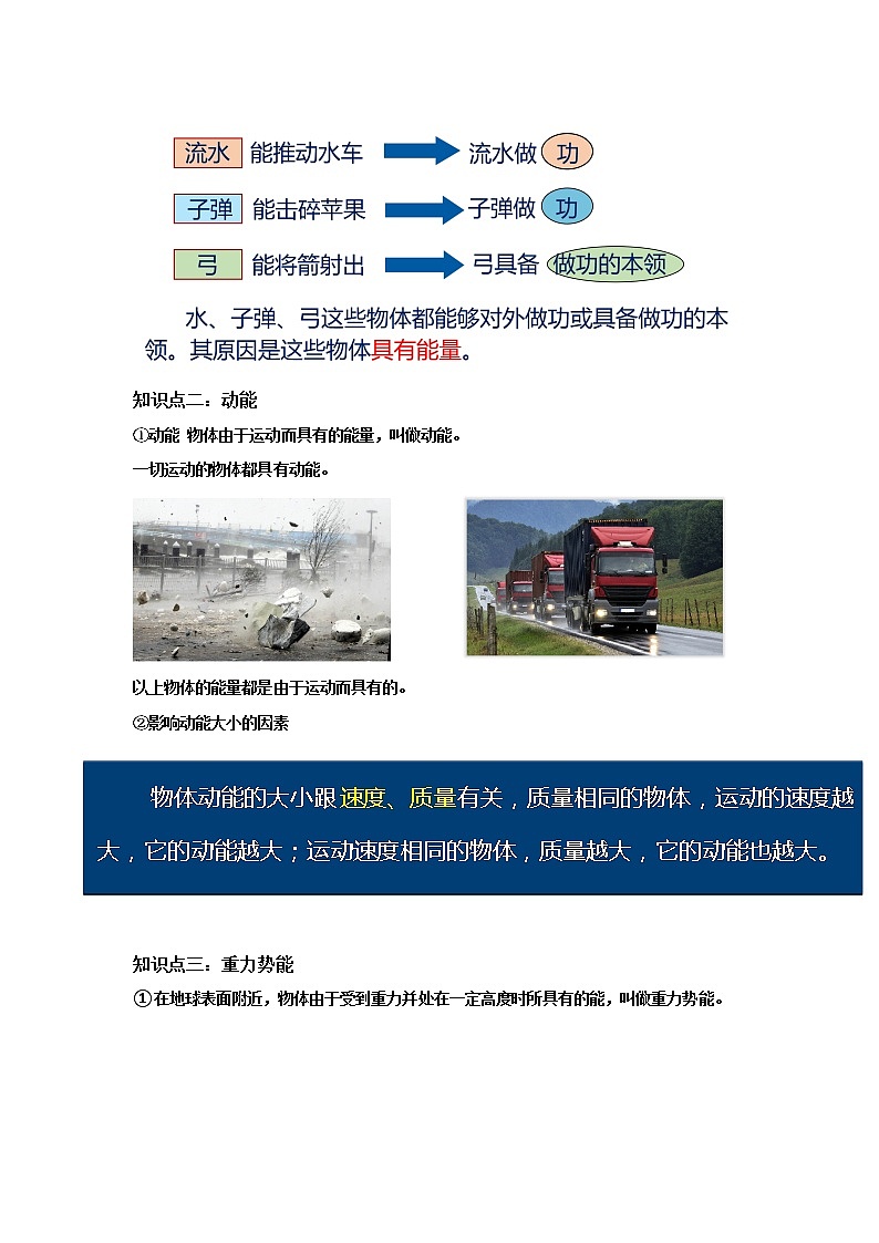 2022-2023年上海沪教版物理八年级下册专项复习精讲精练:专题04机械能(原卷版+解析版)02