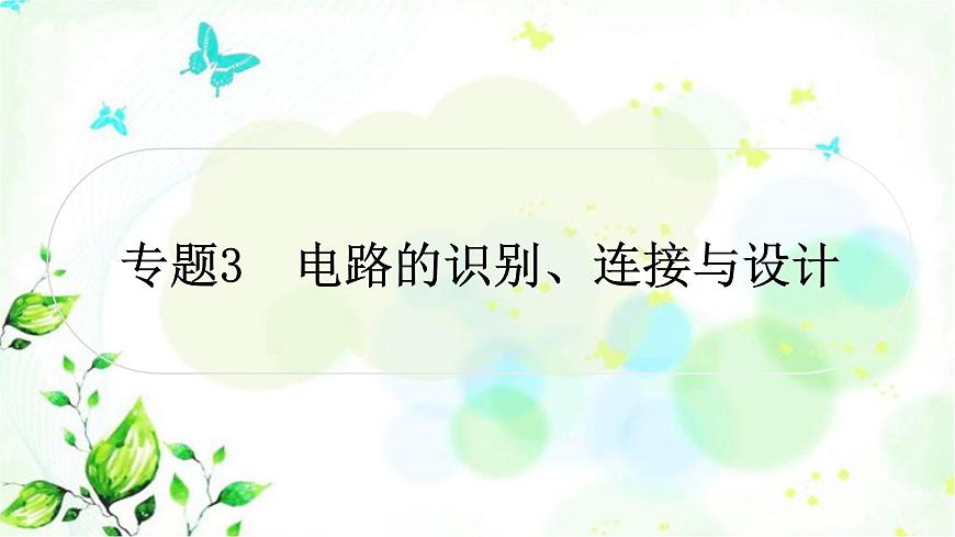 中考物理復(fù)習(xí)專題3電路的識別、連接與設(shè)計作業(yè)課件第1頁