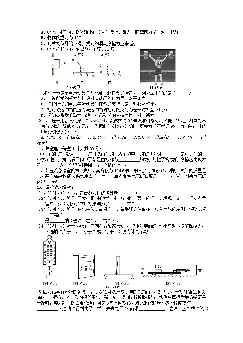 江苏省扬州市江都区邵樊片2022-2023学年八年级下学期期中物理试卷02