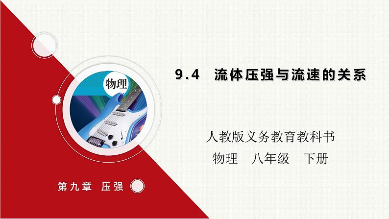 9.4流体压强与流速的关系课件第1页