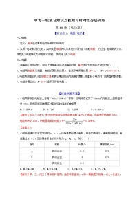 中考物理一轮复习知识点梳理与针对性分层训练第18章 电功率(教师版)