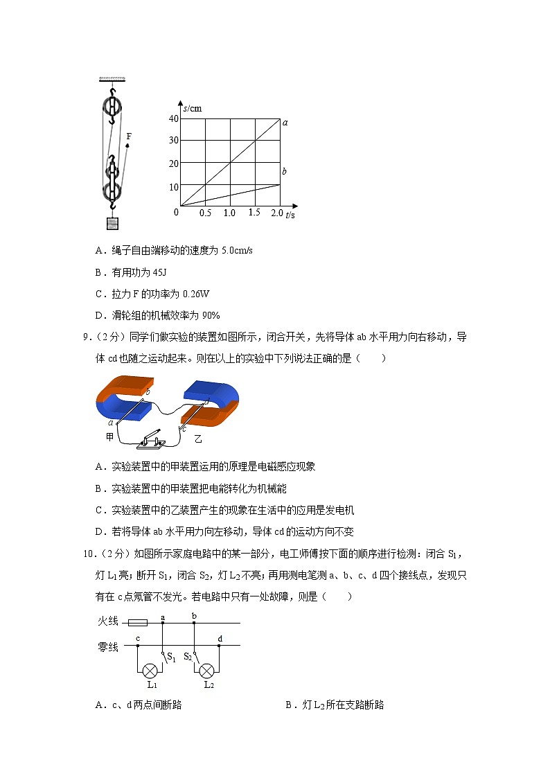 2023年江苏省常州市金坛区中考物理一模试卷03