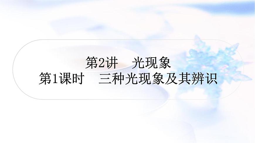 中考物理復(fù)習(xí)第2講第1課時三種光現(xiàn)象及其辨識教學(xué)課件第1頁