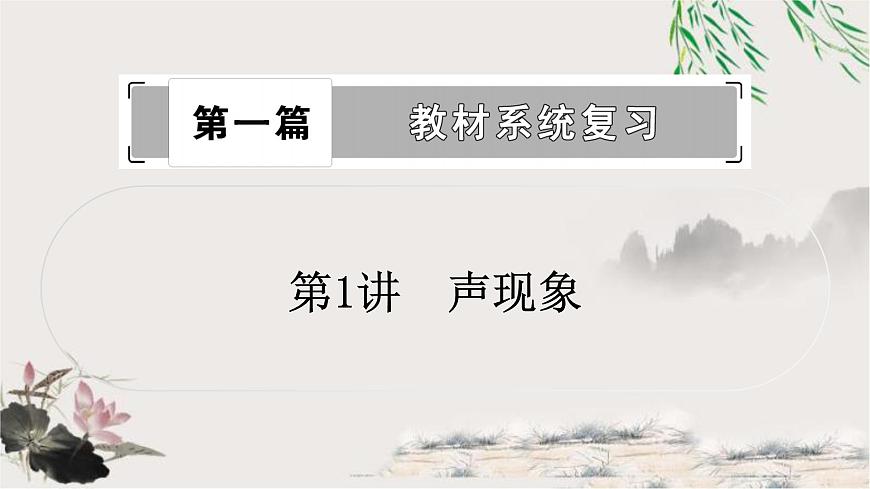中考物理復習第1講聲現(xiàn)象作業(yè)課件第1頁