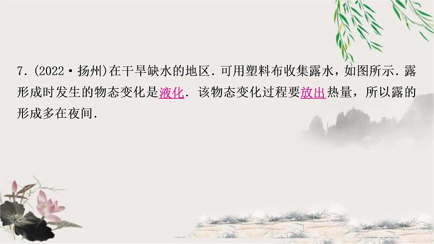 中考物理復(fù)習(xí)第4講物態(tài)變化作業(yè)課件第8頁