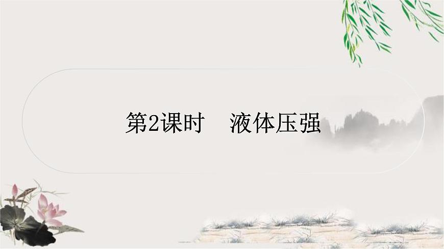 中考物理復(fù)習(xí)第9講壓強第2課時液體壓強作業(yè)課件第1頁