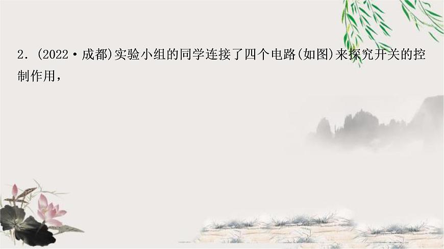 中考物理復(fù)習(xí)第13講電流、電路、電壓和電阻作業(yè)課件第3頁