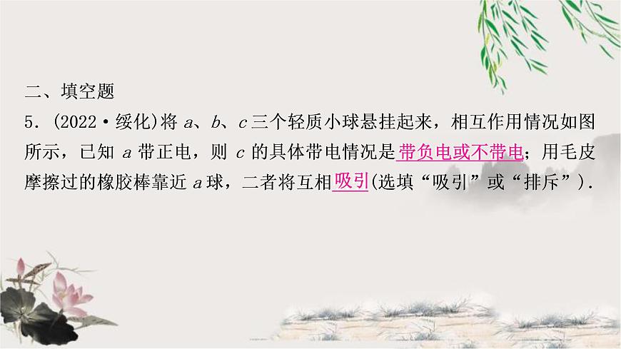 中考物理復(fù)習(xí)第13講電流、電路、電壓和電阻作業(yè)課件第8頁