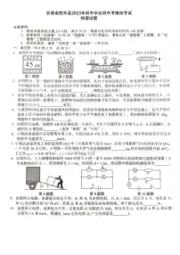 安徽省肥东县2023年初中毕业班中考模拟考试物理试题