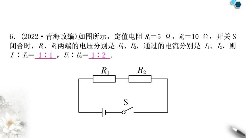中考物理复习第14讲欧姆定律第1课时欧姆定律的简单计算作业课件07