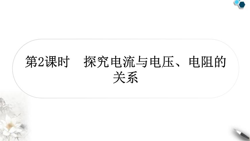 中考物理復習第14講歐姆定律第2課時探究電流與電壓、電阻的關系作業(yè)課件第1頁