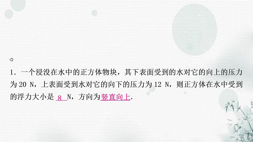 中考物理復(fù)習(xí)第10講浮力第1課時(shí)浮力與阿基米德原理教學(xué)課件第7頁(yè)