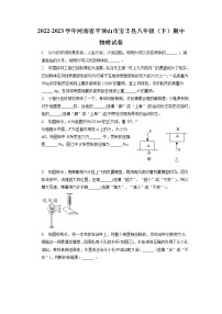 河南省平顶山市宝丰县2022-2023学年八年级下学期期中物理试卷