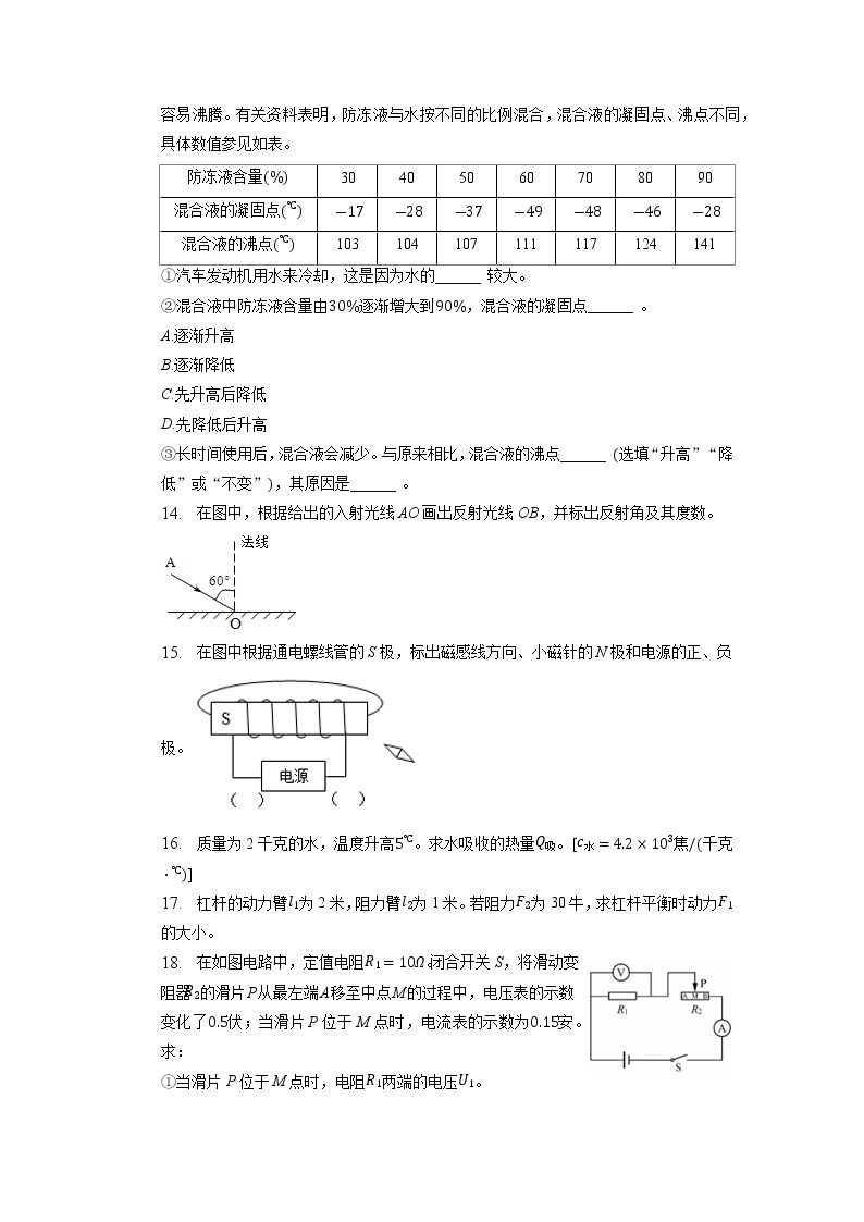 上海市宝山区2022-2023学年九年级下学期期中物理试卷（二模）03