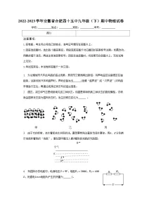 安徽省合肥四十五中2022-2023学年九年级下学期期中物理试卷 (含答案)
