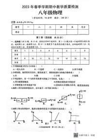 广西贺州市昭平县2022-2023学年八年级下学期期中自主检测物理试卷