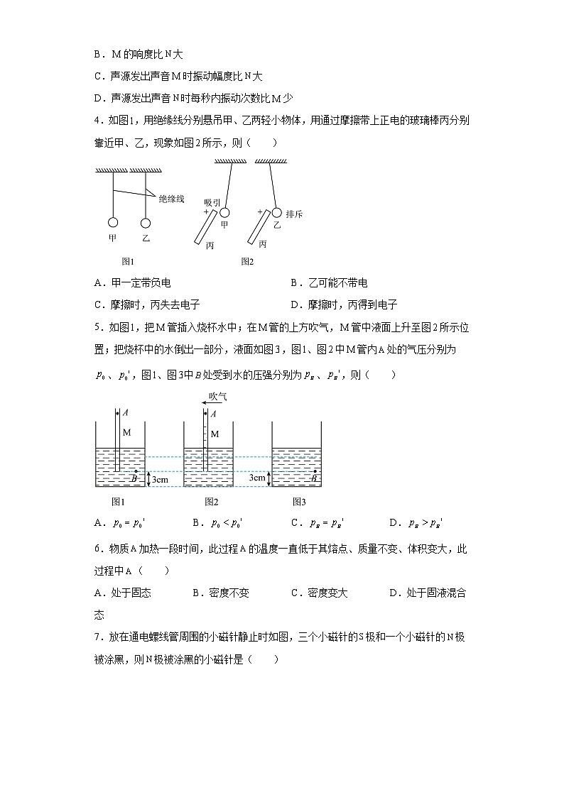 2023年广东省广州市增城区中考物理一模试题02