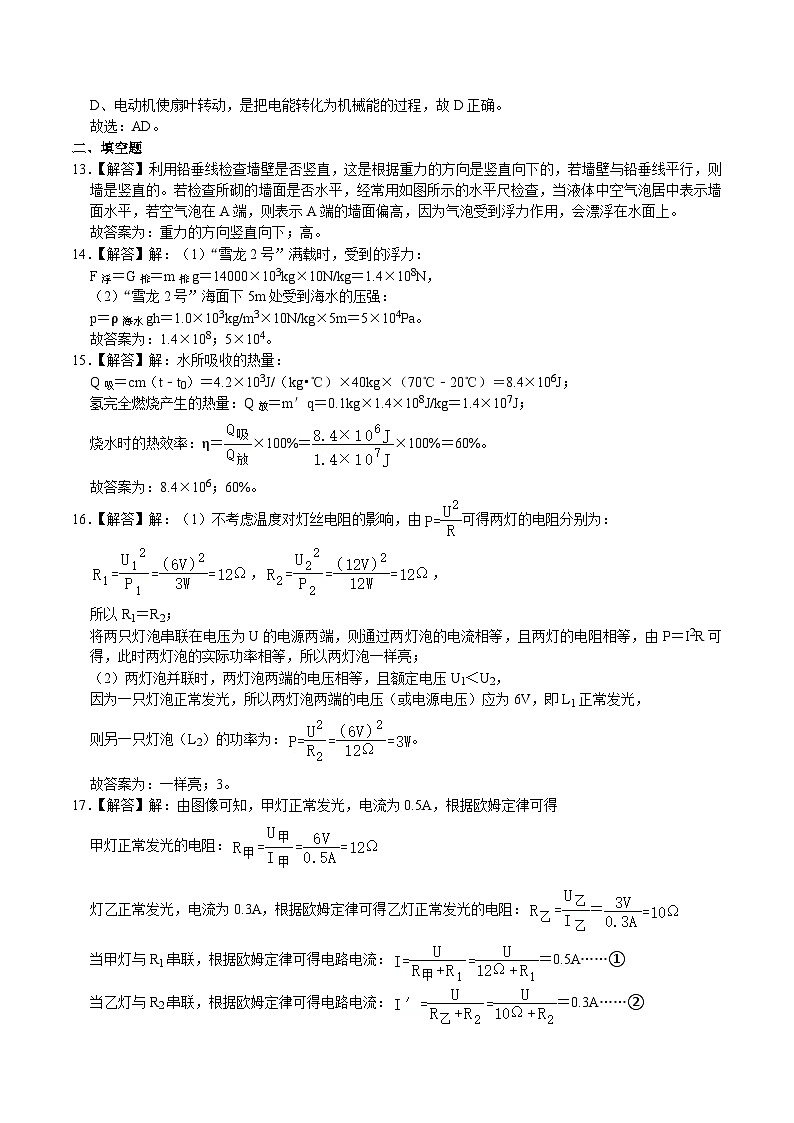 物理(湖南长沙卷)(全解全析)第3页