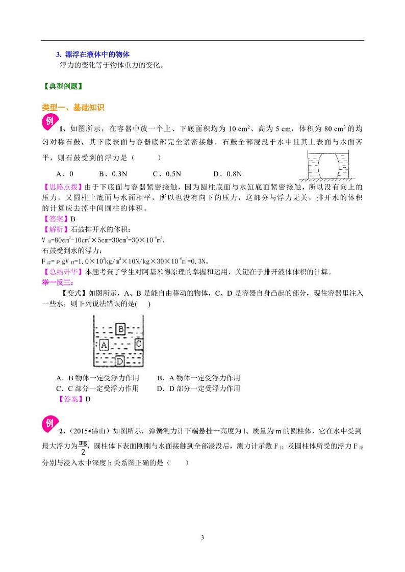 中考物理总复习:浮力(提高)知识讲解第3页