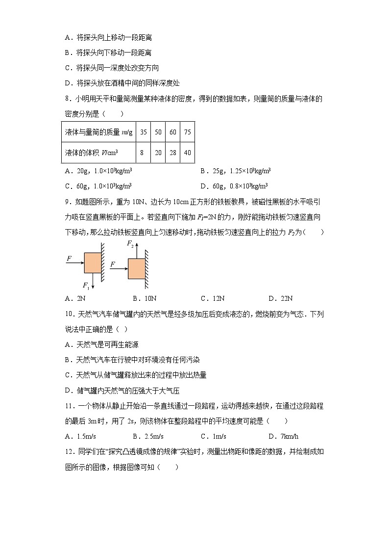 2023年河南省安阳市汤阴县中心城区五校联考中考模拟物理试卷03