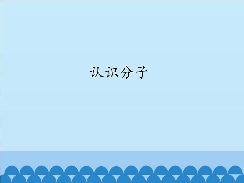 初中物理粤沪版八年级下册10.1认识分子 课件01
