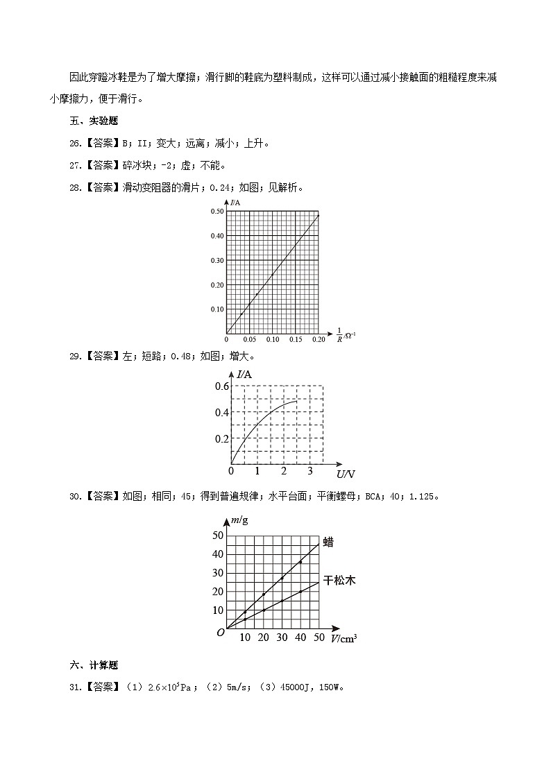(福建卷)2023年中考物理第一次模拟考试(含考试版+答题卡+全解全析+参考答案)02