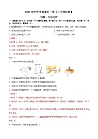 物理（辽宁沈阳卷）2023年中考考前最后一卷（全解全析）