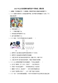 2023年山东省淄博市高青县中考物理二模试卷(含答案)