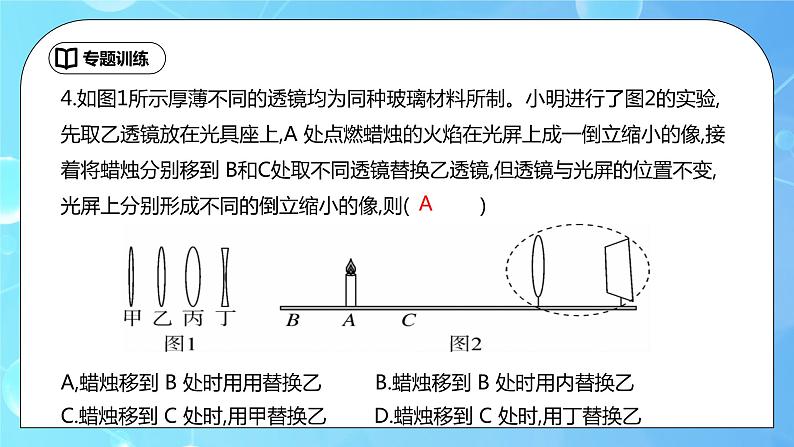 第5章《透镜及其应用》专题复习 凸透镜成像的总结与应用ppt课件+同步练习题(含参考答案与解析)08