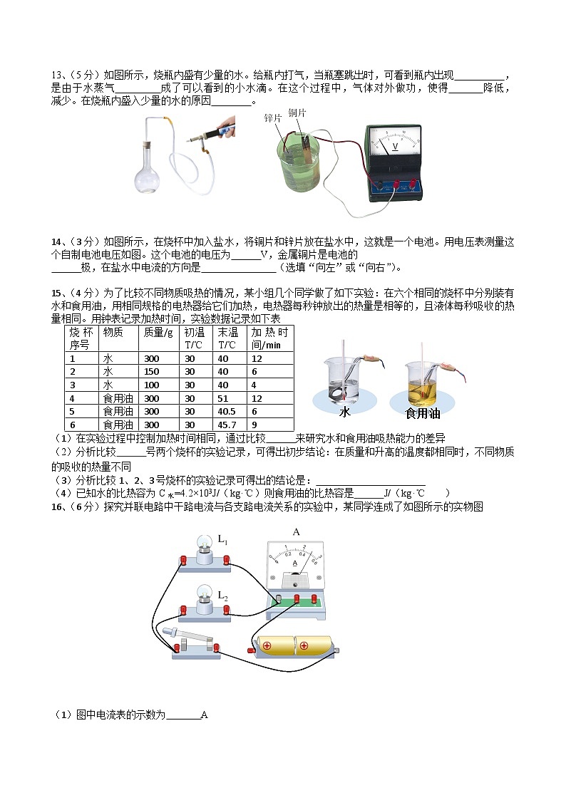 湖北省武汉市洪山区2020-2021学年九年级上学期期中调研考试物理试卷第3页