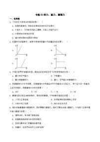 2023年中考物理二轮复习专题训练02 弹力、重力、摩擦力