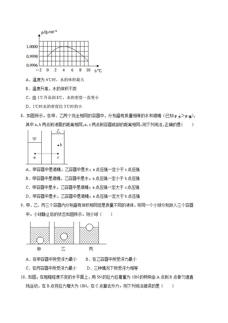 物理02卷(苏科版八年级下学)2022-2023学年八年级下学期期末模拟卷(考试版)A4第3页