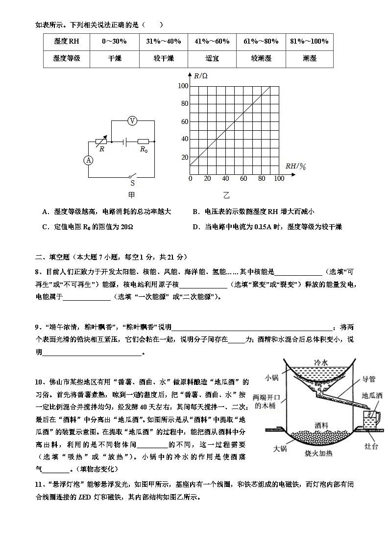 2023年广东省中考物理冲刺仿真模拟试卷(三)第3页