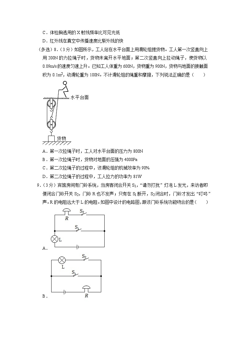 2023年湖北省武汉外国语学校中考物理模拟试卷(5月份)03
